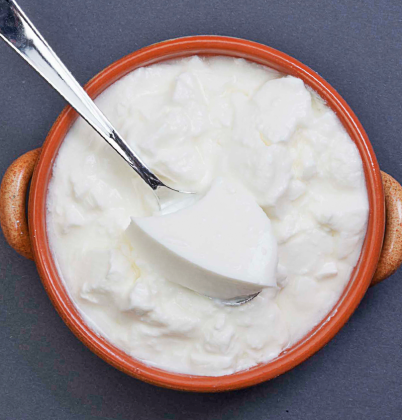 Dahi (yogurt, in this case is plain so there is nothing added, no extra spices) Usually sweet and cool this way